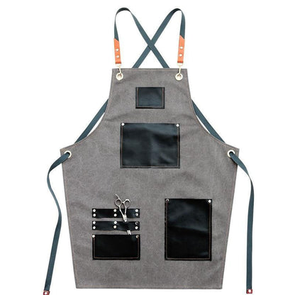 Men's Gray Apron with Pockets