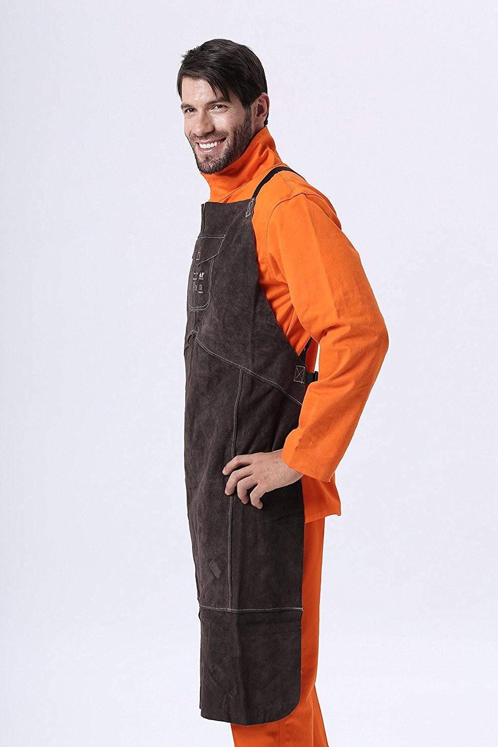 Leather Welding Apron brown