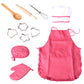 Pink apron and hat set