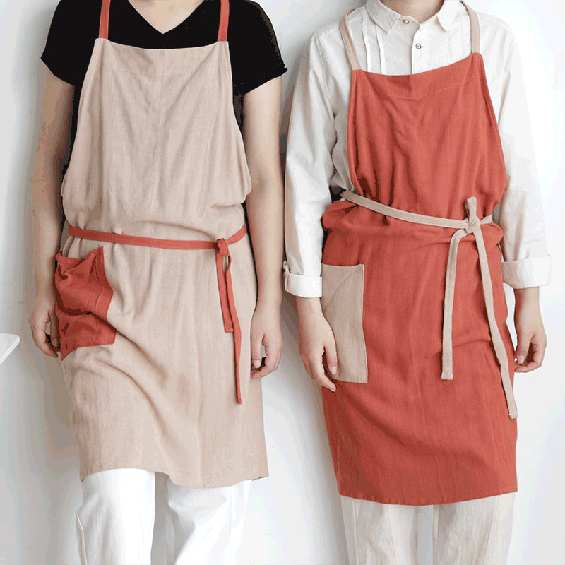 Linen kitchen apron