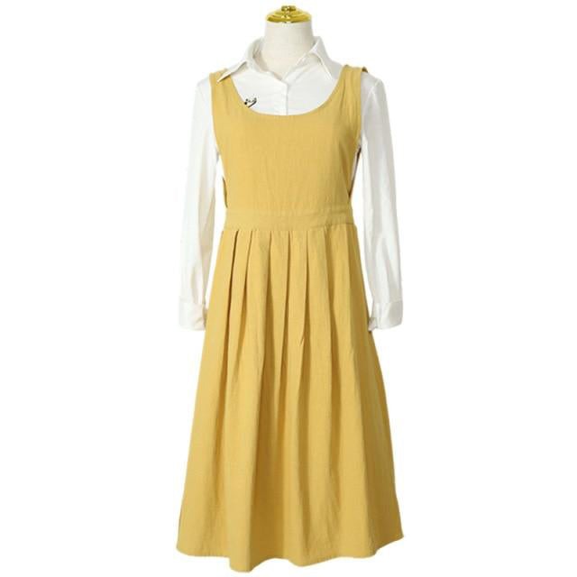 Japanese Apron Dress yellow