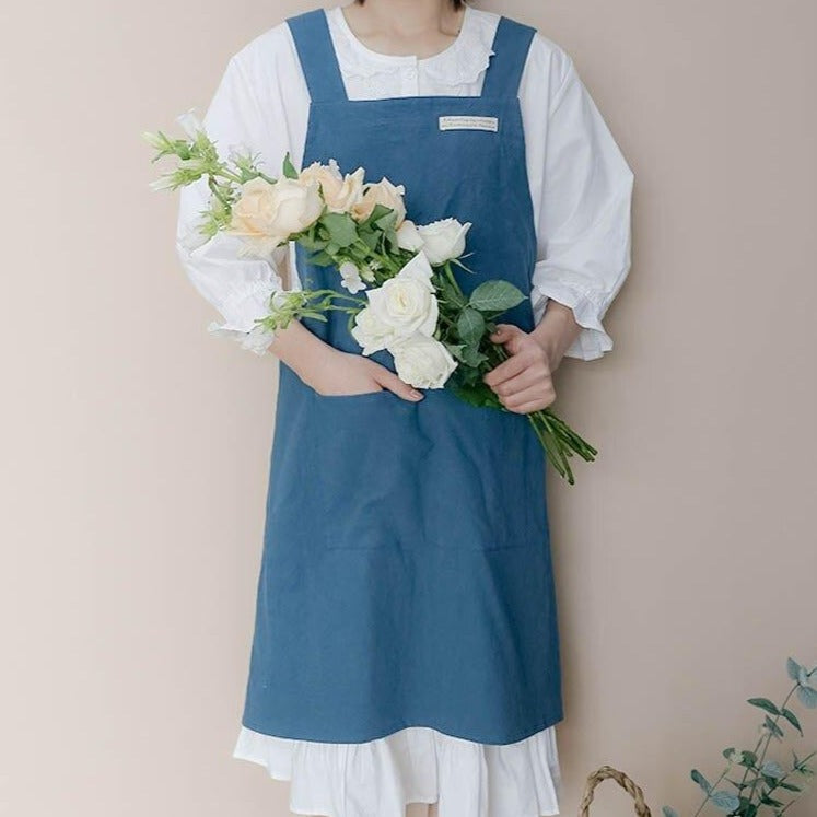 Japanese Cooking Apron blue