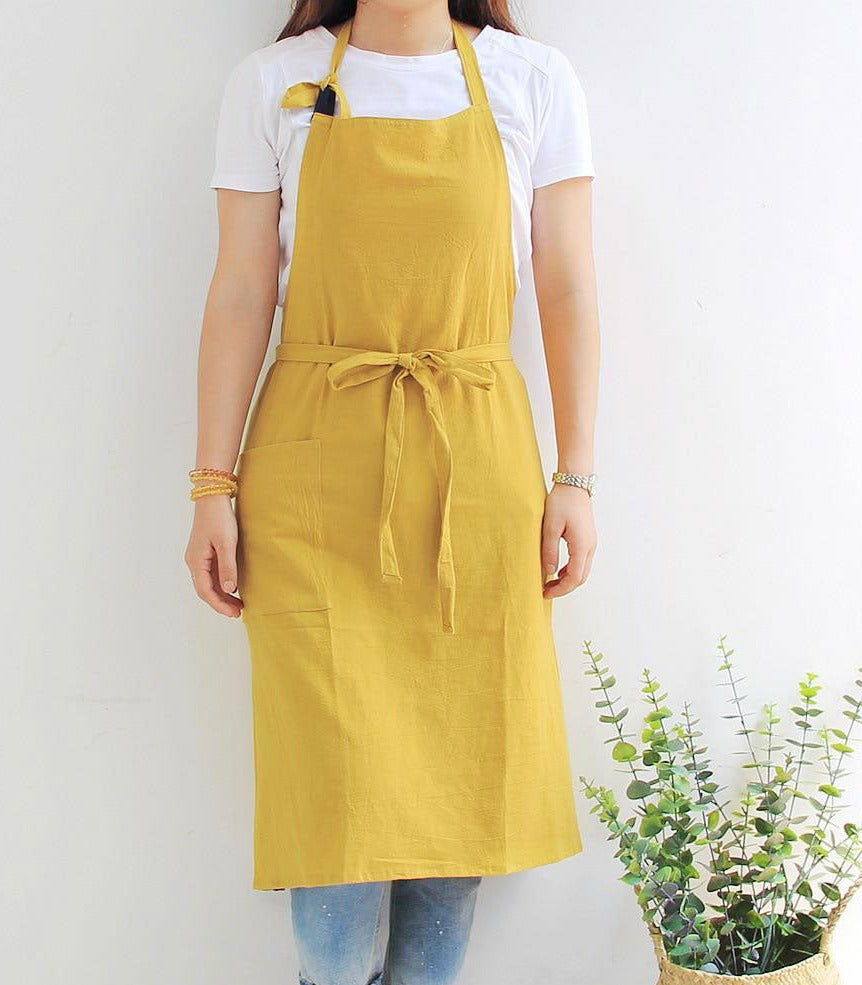 Apron with pockets Yellow